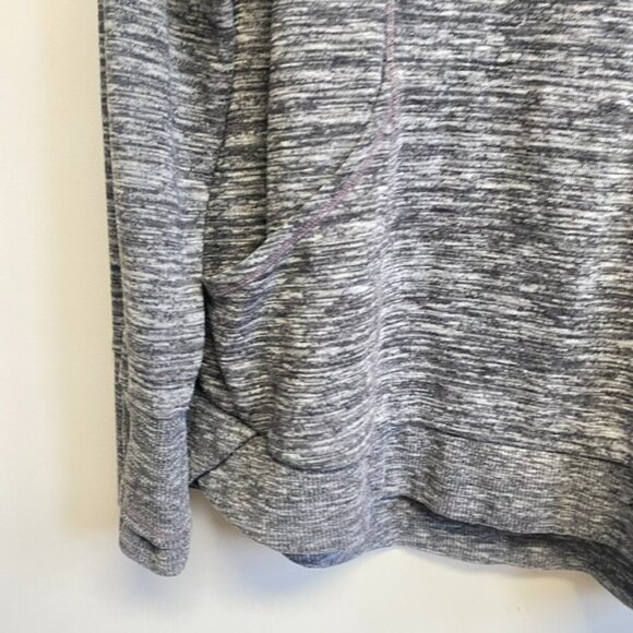 Athleta Heather Gray Techie Cowl Neck Sweatshirt - Picture 4 of 12